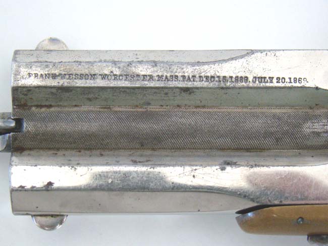 A Superb Frank Wesson Large Frame Double Barrel Pistol with Sliding Dagger c. 1870 — image 5